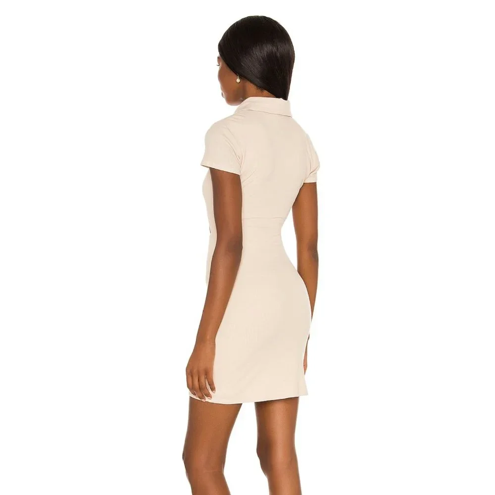 Lovers + Friends Tara Mini Dress | Cream Cutout Button Size S Sold Out - Picture 2 of 3